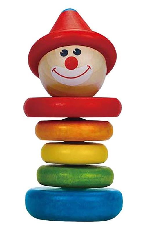 Hape hochet en bois Happy Clown 6 pièces multicolore