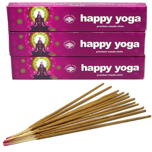 Encens Green Tree – Happy Yoga – lot de 3 boites