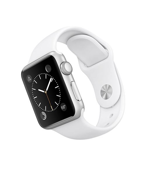 Bracelet de remplacement pour Apple Watch Series 1 / 2 / 3 / 4 38mm Hobby Concept Montre en Silicone Blanc