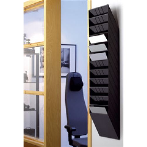 Durable Noir Porte-Brochures Mural Flexiboxx 12, A4