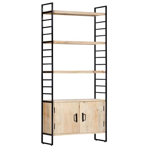 Vidaxl Brun Bibliothèque À 4 Niveaux 80X30x180 Cm Bois De Manguier Massif284421
