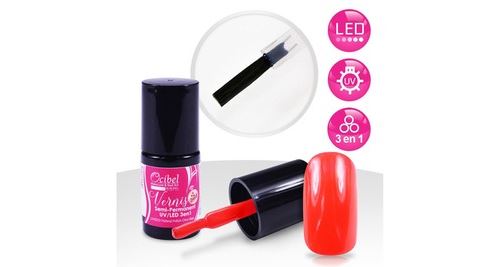 Vernis semi permanent uv / led 3en1 - rose fluo #2043