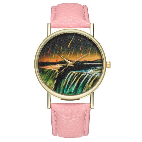 Antique Meteor Rain Illustration Montre Asteroid Canvas Strap Watch Mme Montre Homme Montre à Quartz T187-Arose