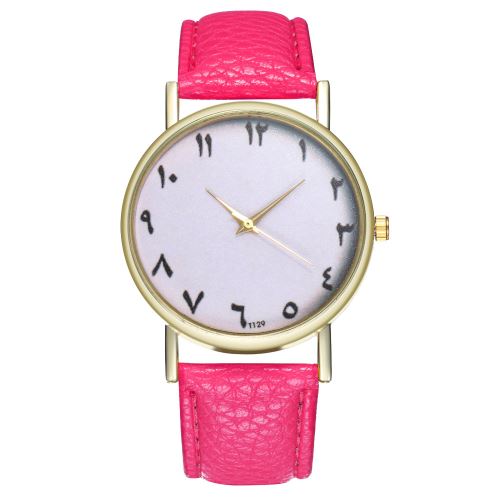 Nouveaux hommes de montre Simple Classique Bracelet en cuir Montre à la mode Tendance Montre à quartz T129-ARoseCamine