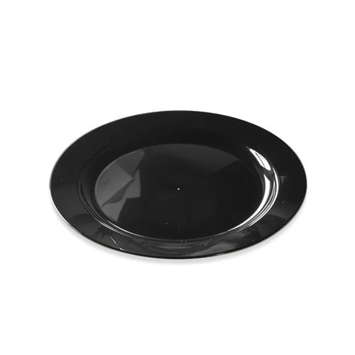 12 assiettes rondes réutilisables 19cm ébène - aluplast arp 190 ebene