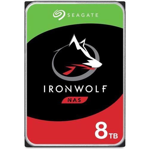 Seagate IronWolf ST8000VN004 - Vaste schijf - 8 TB - intern - 3.5 - SATA 6Gb/s - 7200 tpm -buffer: 256 MB