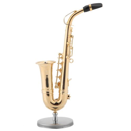 Modèle De Saxophone Alto Miniature Avec Support Et Boîtier