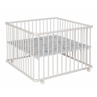 Parc Bebe En Bois Blanc A Roulettes Belami Fond Etoile 76x97 Cm Geuther Parcs Achat Prix Fnac