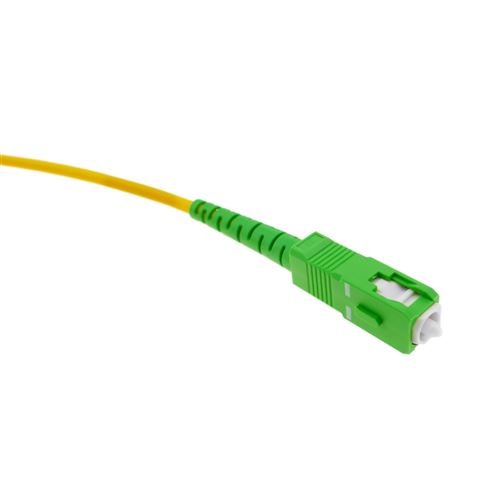 3m Cable a Fibre Optique pour Freebox Free, SC/APC vers SC/UPC Simplex  Monomode OS2 9/125um LSZH, Blanc (3m)
