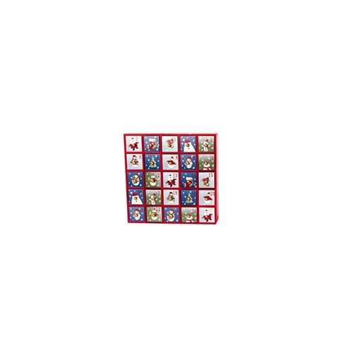 Calendrier de l'avent - 23 x 6 x 23 cm - Bois