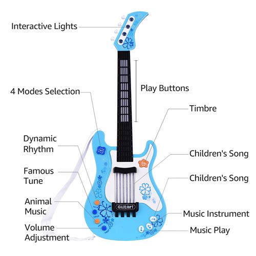 Enfants Guitare Instruments Guitare Electrique Jouet pour les tout-petits