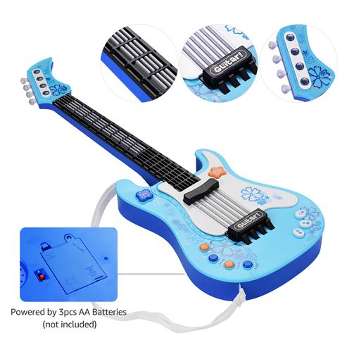 Yavso Guitare Enfant avec Micro Jouet Guitare Électrique avec Karaoke Micro pour Enfant 