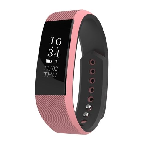 Smartwatch Connectée Compatible Android iOs Oled Bluetooth Appel Sms Météo Rose - YONIS