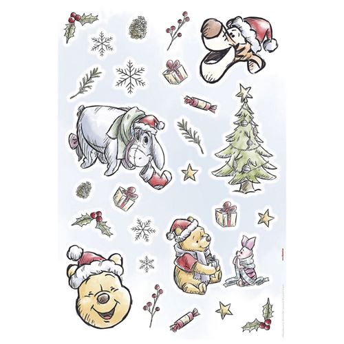Stickers Muraux Disney Winnie l'Ourson Noël Winnie Pooh Christmas
