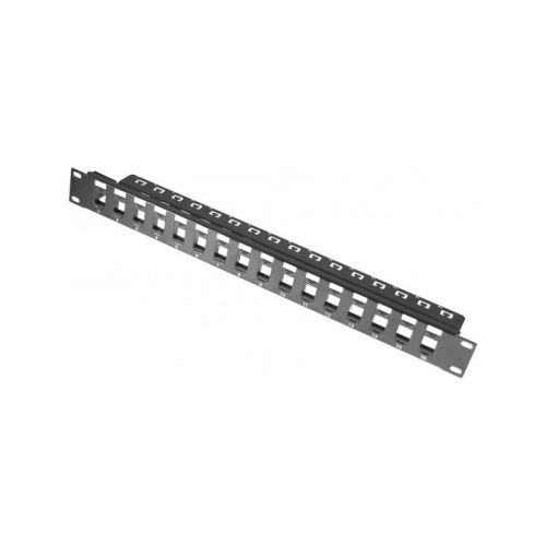 DEXLAN Panneau 1U 16 ports UTP keystone avec support cables