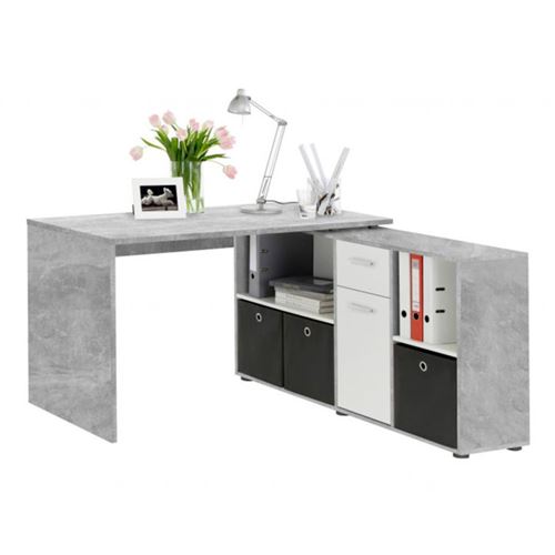 Paris Prix Gris Bureau D'angle Réversible Oxela 135Cm - Image 2