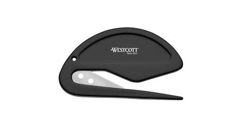 Westcott westcott ouvre-lettres, forme moderne, lame en métal, noir noir