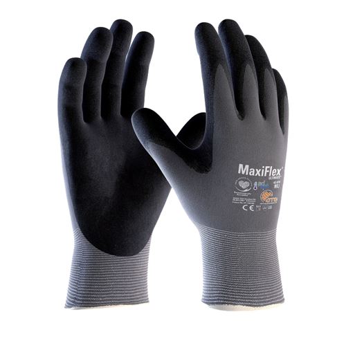 Gants de travail tricoté MAXIFLEX ULTIMATE enduit mousse de nitrile gris foncé/bleu marine T10 - ATG - MXFLULT874AD-10