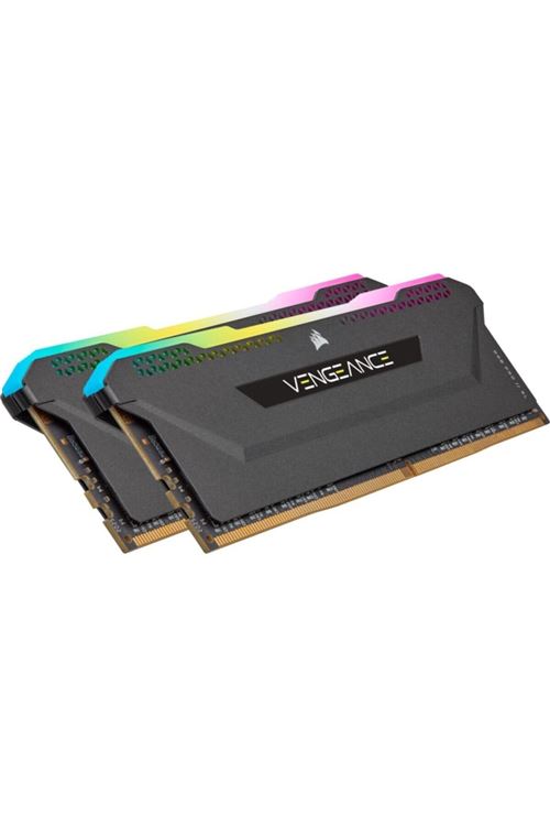 Corsair Vengeance Rgb Pro Sl - Ddr4 - Kit - 16 Go: 2 X 8Go - Dimm 288 Broches - 3200 Mt/S / Pc4-25600 - Cl16 - 1.35 V - Mémoire Sans Tampon - Non Ecc - Noir