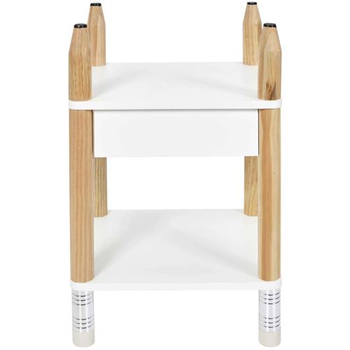 Comodino Liberty Per Camera Bambini - Legno E MDF, Design Colorato, 50x55x22 Cm - Foto 8