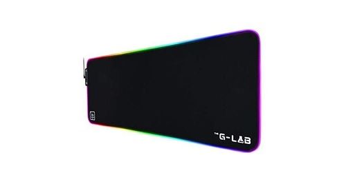 The G-Lab Pad Rubidium - Tapis de Souris Gaming RGB - Tapis de Souris Gamer  XXL - Rétroéclairage LED - Hydrorésistant - Tissu Haute Précision - Base