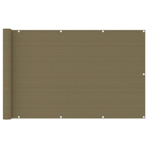vidaXL Écran de balcon Taupe 120x400 cm PEHD