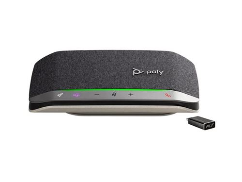HP Poly Sync 20+ - Haut-parleur intelligent - Bluetooth - filaire, sans fil - USB-C - argent, noir