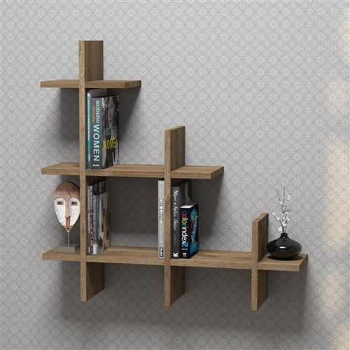 Étagère Murale Enfant Forme Voiture - MDF Blanc - 40x21x11 Cm - Capacité 2 Kg - Décoration Et Rangement Pour Chambre