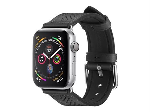 Spigen Retro Fit 44mm Watch Band - Bracelet de montre pour montre intelligente - noir - pour Apple Watch Hermès Series 7, Hermès Series 9, Nike Series 7, Series 10, Series 8, Series 9