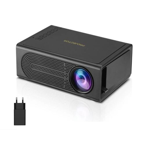  Brightake Mini vid&eacute;oprojecteur, Portable, R&eacute;troprojection d'&eacute;cran filaire, Prend en charge iOS et Android, Compatible ordinateurs 
