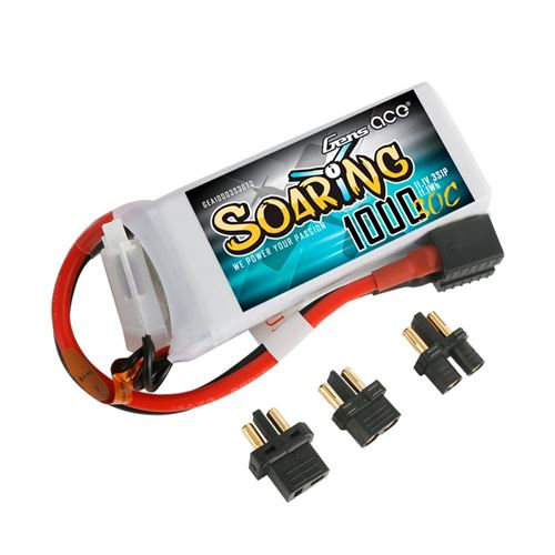 Gensace Accu Lipo 1000mah 11.1v 3s 30c Prise T3 (xt60-dean-ec3)