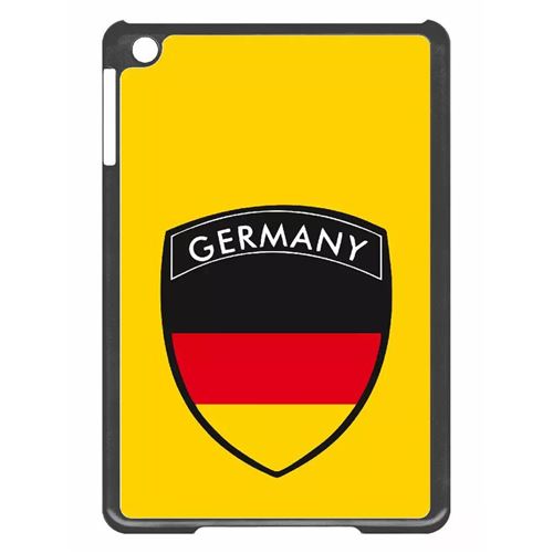 Coque tablette My-Kase pour iPad mini 2 - blason germany fond jaune - Plastique Noir