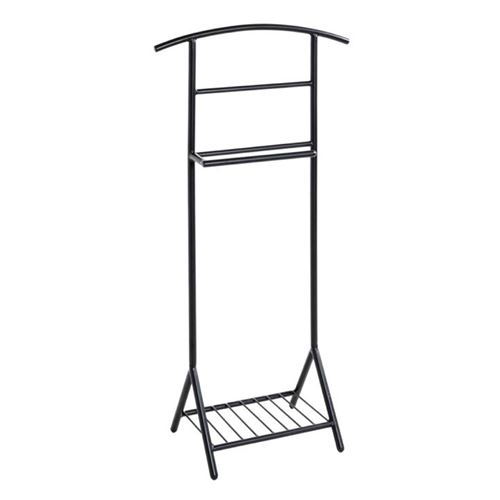 HAKU Herrendiener "Anzugständer, Dressboy, Kleiderboy, Kleiderbutler, Stiller Diener" freiform - aus Metall schwarz -B/T/H 45/26/101 cm