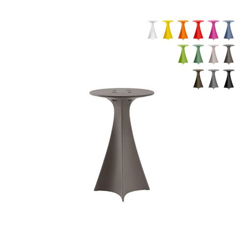 Table haute pour tabouret design moderne Home Garden Bar Slide Jet, Couleur: Gris