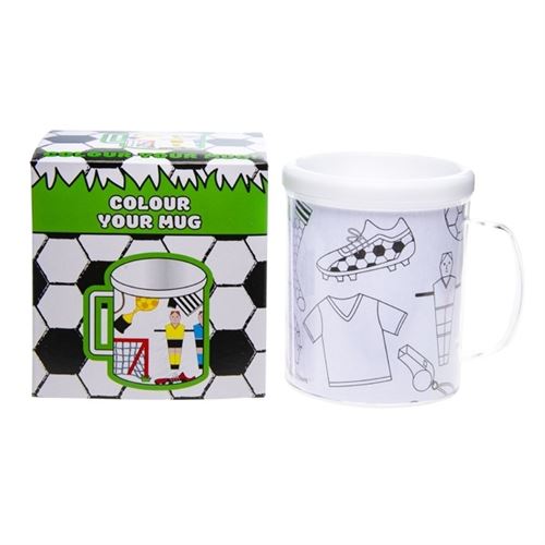 Non Communiqué Multi Mug Double Paroi Avec Papier Tasse À Colorier Football