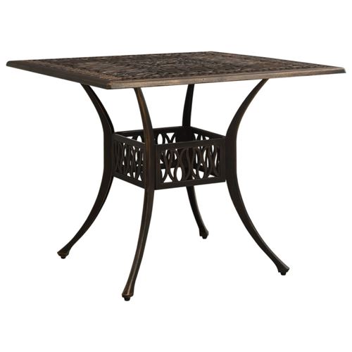 Vidaxl - Table de jardin Bronze 90x90x73 cm Aluminium coul&eacute; Bronze