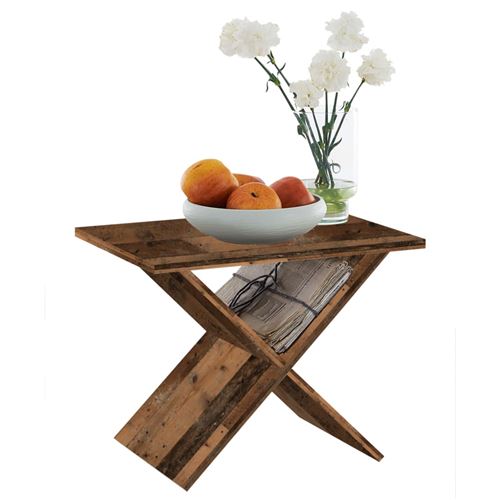 FMD Table basse Marron vieux style