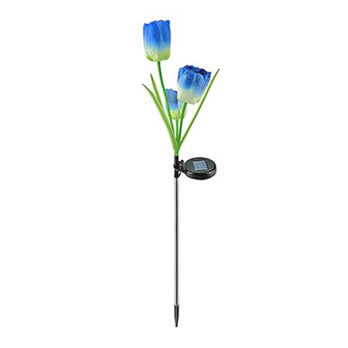 1 pièces Lampe Solaire fleur de tulipe FONGWAN pour décoration de jardin - bleu