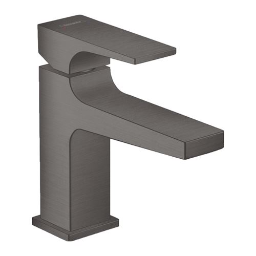 Hansgrohe - Metropol Miscelatore Per Lavabo 100 Maniglia Bocca Corta, Scarico Push-open, Cromo Spazzolato Nero (32500340)