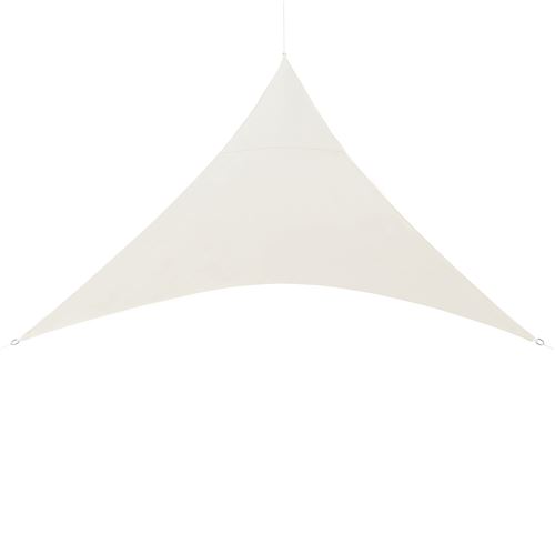 [en.casa] Voile d'Ombrage Toile Solaire Polyester Polyuréthane Triangulaire Beige 360 x 360 x 360 cm
