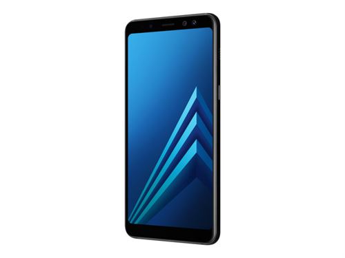 Samsung Galaxy A8 (2018) - 4G smartphone - double SIM - RAM 4 Go / Mémoire interne 32 Go - microSD slot - écran OEL - 5.6 - 2220 x 1080 pixels - rear camera 16 MP - 2x front cameras 16 MP, 8 MP - noir