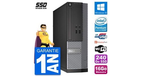 Pc dell optiplex 3020 sff g3220 ram 16go ssd 240go windows 10 wifi