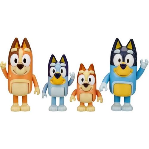 Coffret de 4 figurines de la famille de Bluey MOOSE TOYS