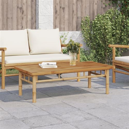Vidaxl Table Basse 110X55x35 Cm Bambou - Image 3