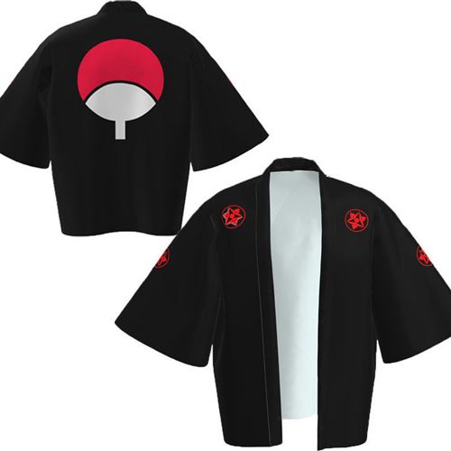 Cape Kimono Naruto Uchiha Sasuke Rouge/Noir