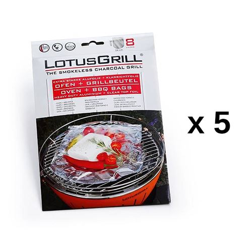 Lotusgrill 5 Lots De 8 Papillottes Pour Barbecue - Lot5-Gb-Al-M - Image 2