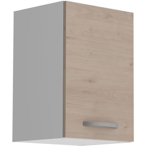 OSLO Meuble haut 1 porte - Décor Chêne Jackson - L 40 x P 36 x H 58 cm