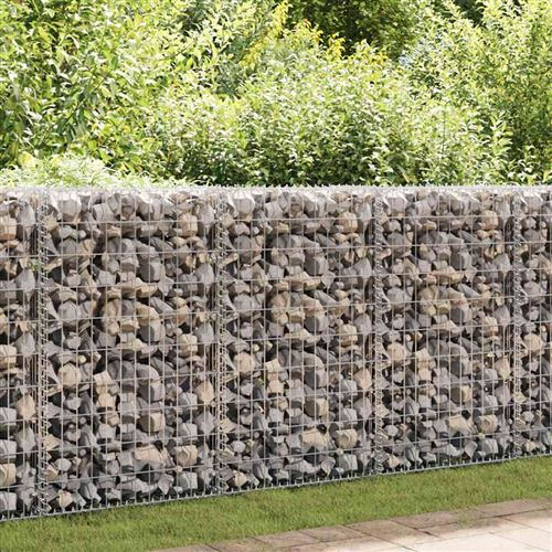 VidaXL Mur en gabion avec couvercles Acier galvanisé 50 x 20 x 100 cm