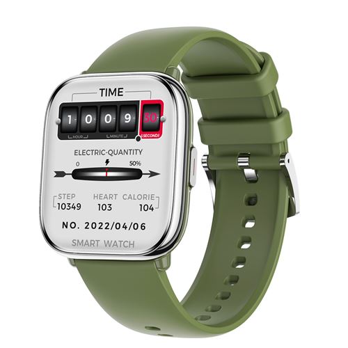 Smart bluetooth watch HD12 green bracelet waterproof sport fréquence cardiaque santé