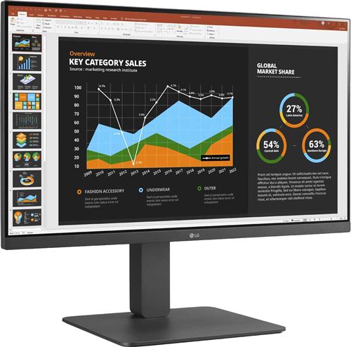 LG 24BR650B-C - Écran LED - 24 (23.8 visualisable) - 1920 x 1080 Full HD (1080p) - IPS - 250 cd/m² - 1000:1 - 5 ms - HDMI, DisplayPort, USB-C - haut-parleurs - noir